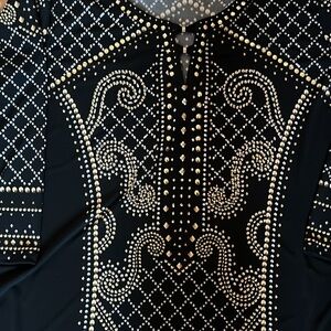 2x dressy top. JM Collection Woman    Black gold silver. Very wow! Macys